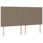 vidaXL Cadre de lit sans matelas taupe 200x200 cm tissu