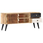 vidaXL Meuble TV 115x30x47 cm Bois massif de manguier