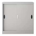 Casier de bureau armoire meuble de rangement pour bureau atelier chambre acier de bureau rieti acier laqué 90 x 40 x 90 cm gris clair 03_0008814