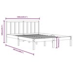 vidaXL Cadre de lit sans matelas bois massif de pin 160x200 cm