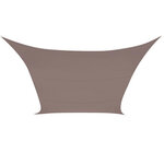 Perel Voile d'ombrage  hydrofuge  5 x 5 m  160 g/m²  polyester  carré  taupe