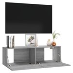 vidaXL Armoire murale TV Sonoma gris 100x30x30 cm Bois d'ingénierie
