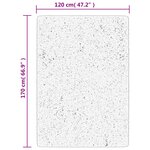 vidaXL Tapis OVIEDO à poils courts noir 120x170 cm