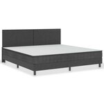 vidaXL Sommier à lattes de lit Gris foncé Tissu 200x200 cm