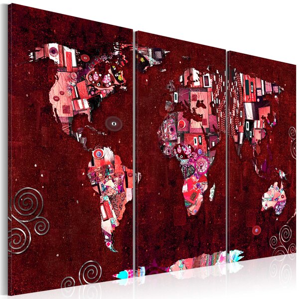 Tableau - ruby world l x h en cm 90x60