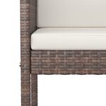 vidaXL Tabourets de bar lot de 4 avec coussins marron résine tressée