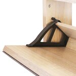vidaXL Meuble à chaussures 2 étages avec miroir 63x17x67 cm Chêne