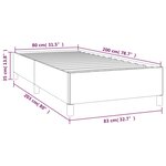 vidaXL Cadre de lit Gris clair 80x200 cm Tissu