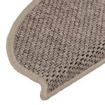 vidaXL Tapis d'escalier autocollants 15 Pièces 65x21x4 cm Beige foncé