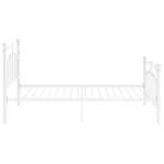 vidaXL Cadre de lit sans matelas blanc métal 100x200 cm