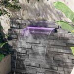 vidaXL Déversoir pour cascade avec LED RVB Acrylique 60 cm