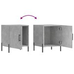 vidaXL Tables de chevet 2 Pièces gris béton 40x40x50 cm bois d’ingénierie