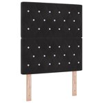 vidaXL Tête de lit LED noire 80 cm en velours
