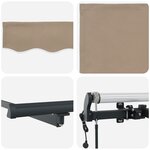 vidaXL auvent rétractable automatique beige 500x300 cm