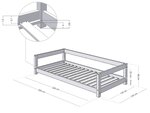 Lit simple sommier blanc 120 x 200 cm