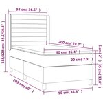 vidaXL Sommier à lattes de lit et matelas Gris foncé 90x200 cm Velours