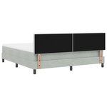 Lit box spring vidaXL avec matelas gris clair super king en velours