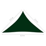 vidaXL Voile de parasol Tissu Oxford triangulaire 2 5x2 5x3 5 m