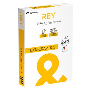 Ramette papier rey text & graphics a4 90 g - 500 feuilles - blanc