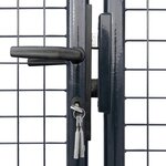 vidaXL Portail en maille de jardin Acier galvanisé 289x175 cm Gris