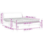 vidaXL Lit avec matelas cappuccino 160x200 cm similicuir