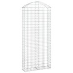 vidaXL Panier de gabions arqué 100x30x220/240 cm Fer galvanisé