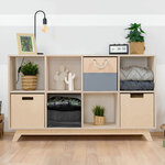 Meuble de rangement NABOSKY verni 2x4