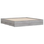 vidaXL Cadre de lit avec tiroirs sans matelas sonoma gris 180x200 cm