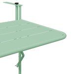 vidaXL Table Suspendue d'extérieur - Vert menthe  60 x 39 x 50 cm  Acier