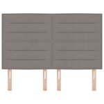 vidaXL Tête de lit design lignes taupe 160 cm en tissu