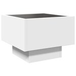 vidaXL Table d'appoint avec LED blanc 40x40x30 cm bois d'ingénierie