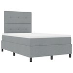 vidaXL Lit à ressorts avec matelas gris clair 120x200 cm en tissu