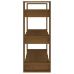 vidaXL Bibliothèque/Cloison Marron miel 80x35x91 cm Bois massif