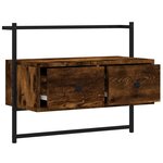 vidaXL Meuble TV mural chêne fumé 60 5x30x51 cm bois d'ingénierie