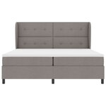 Lit Box Spring vidaXL avec Matelas en Taupe  200x200 cm  Tissu