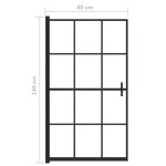 vidaXL Cabine de douche ESG 80x140 cm Noir