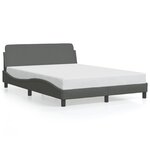 vidaXL Cadre de lit sans matelas gris foncé 120x200 cm tissu