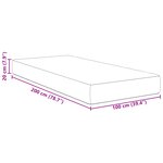 Matelas ressorts ensachés vidaXL Gris foncé Moyen 100x200x20 cm Tissu