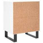 vidaXL Tables de chevet 2 Pièces blanc 40x30x50 cm bois d'ingénierie