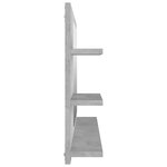 vidaXL Miroir de salle de bain gris béton bois d’ingénierie