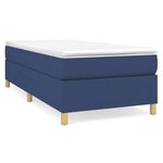 vidaXL Sommier à lattes de lit avec matelas Bleu 80x200 cm Tissu
