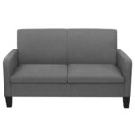 vidaXL Ensemble de canapés 2 Pièces Tissu Gris foncé
