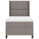 lit box spring vidaXL avec matelas et LED - taupe  100x200 cm en tissu