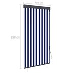 vidaXL Store roulant d'extérieur 100x250 cm Bleu et blanc