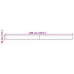vidaXL Valence d'auvent pour cadre de 3 m Multicolore 2.8x0.2 m