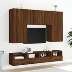 vidaXL Meuble TV mural chêne marron 80x30x30 cm bois d'ingénierie