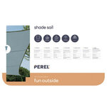 Perel Voile d'ombrage  hydrofuge  4 x 3 m  160 g/m²  polyester  rectangulaire  gris clair