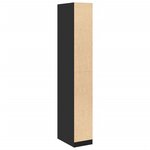 vidaXL Garde-robe noir 30x50x200 cm bois d'ingénierie