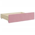 vidaXL Lit de jour avec gigogne et tiroirs sans matelas rose 80x200 cm