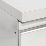vidaXL Armoire de cuisine commerciale avec 2 tiroirs Acier inoxydable